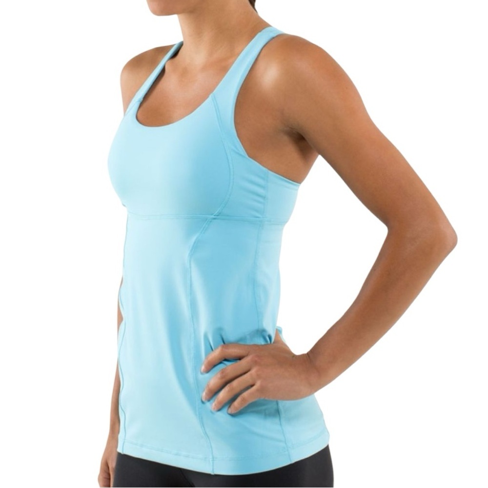 LULULEMON Energy Tank in Blue Moon Crossback Tank Top Women's Size 6